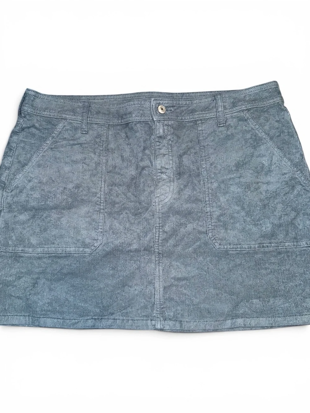 NWT American Eagle Corduroy Mini Skirt in Dusty Light Blue Size 18
